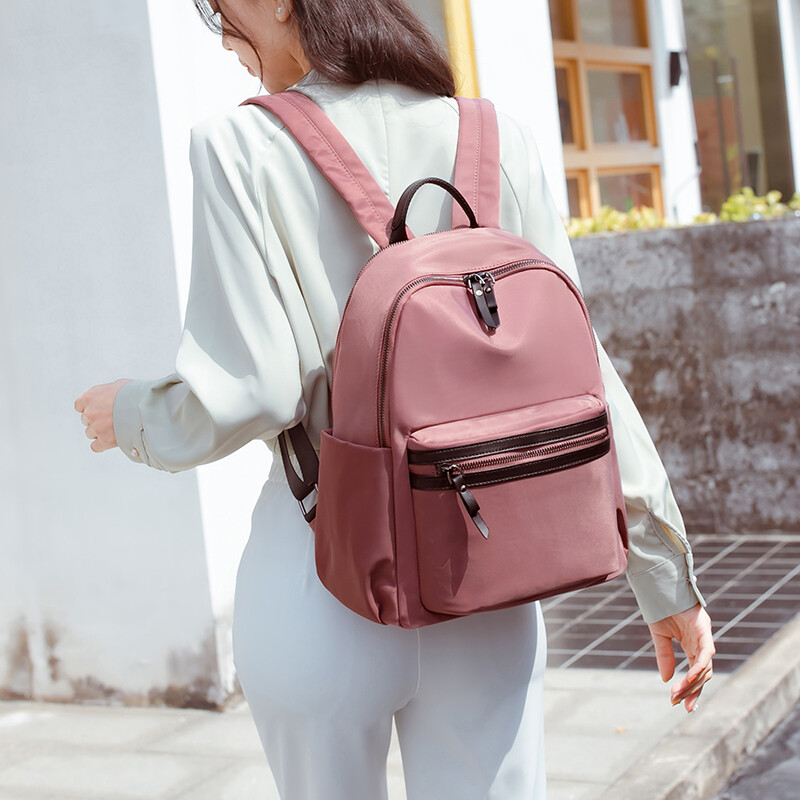 Red Bookbags for Girls Fashional Causal Backpacks Lightweight Cute School Bags Rose Pink Color Young Women Functional Travel Bag