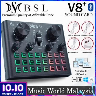 BSL BM-800 Studio Condenser Microphone - V8 Plus Bluetooth USB Sound Card Package Mic for Live Recording (BM800) (4)
