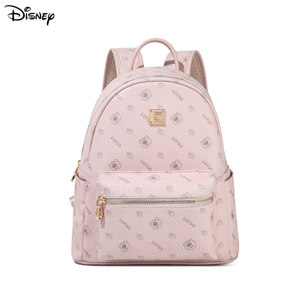 Disney lotso dâu gấu loạt túi nhỏ gói cho da PU cho nữ thời trang dễ thương Ba Lô Mini cho sinh viên đại học