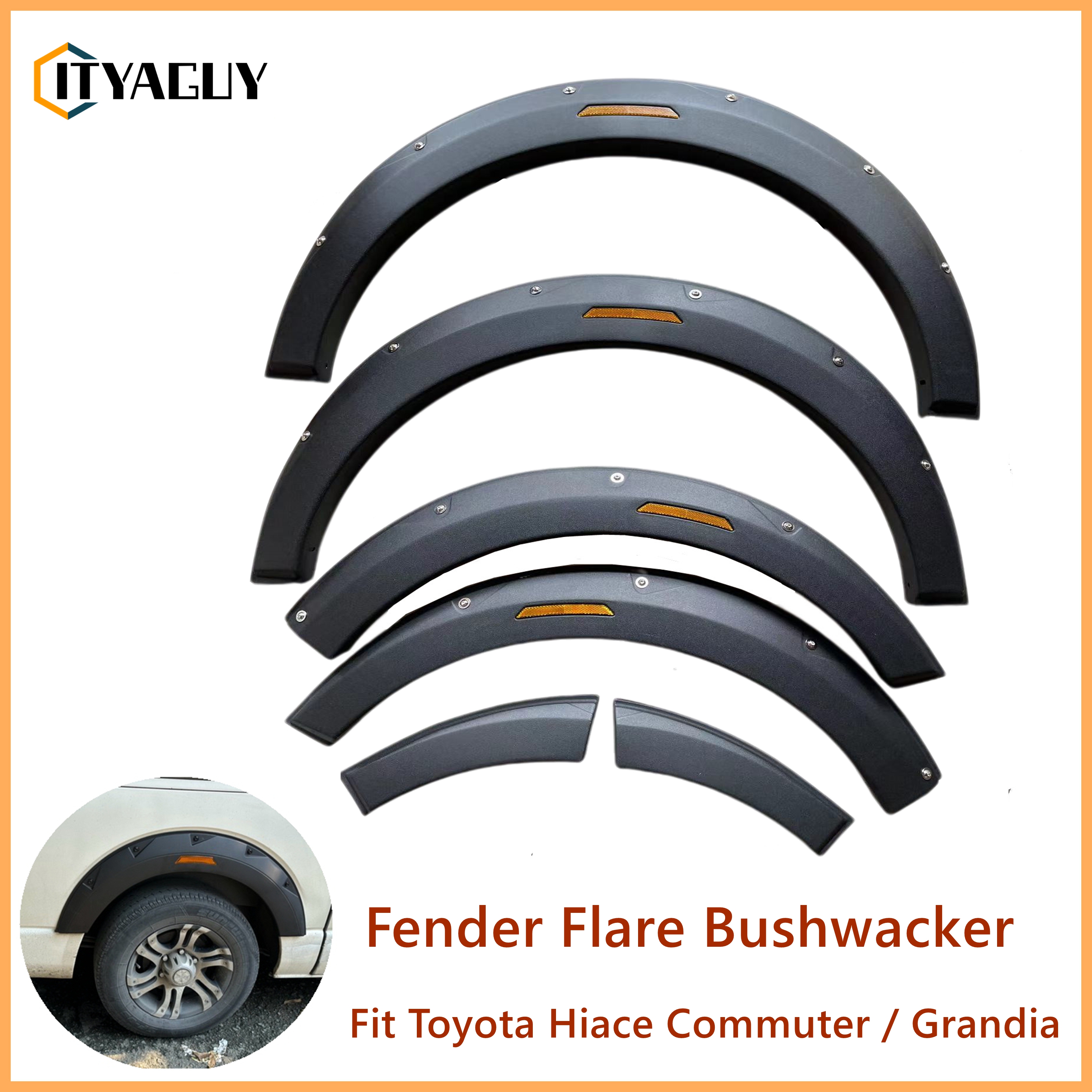 Fender Flare Bushwacker for Toyota Hiace Commuter and Grandia 2008-2023 ราคา 2,490 บาท*ส่งฟรี
