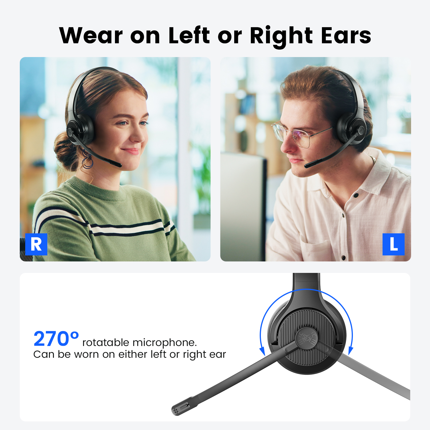 Casque sans fil bluetooth pour bureau avec micro antibruit_voghion.com