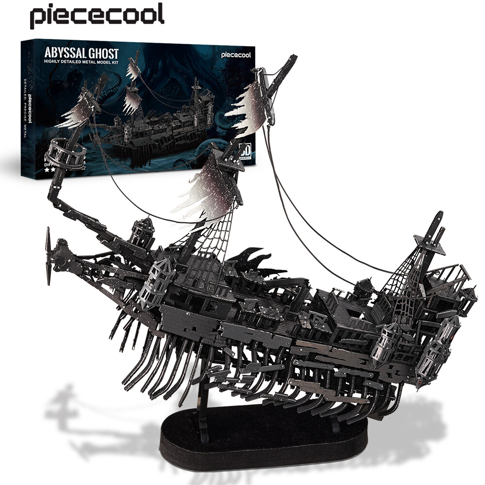 Piececool 3D bộ đố vui kim loại abyssal ma tàu cướp biển mô hình Bộ dụng cụ DLY Đồ chơi lắp ráp cho trẻ em Quà tặng giáng sinh sinh nhật