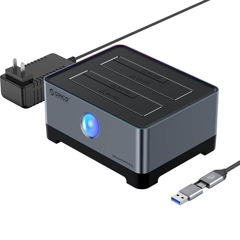 ORICO Type-C RGB chơi game 2.5/3.5 "vỏ HDD nhôm Trạm Sạc HDD tản nhiệt mạnh mẽ hơn 10gbps Ổ cứng gắn