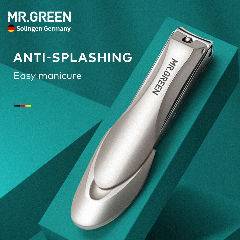 Gambar Germany MR.GREEN Nail Cutter Nail Clippers with Catcher Professional Stainless Steel Fingernail and Toenail Clipper Cutter