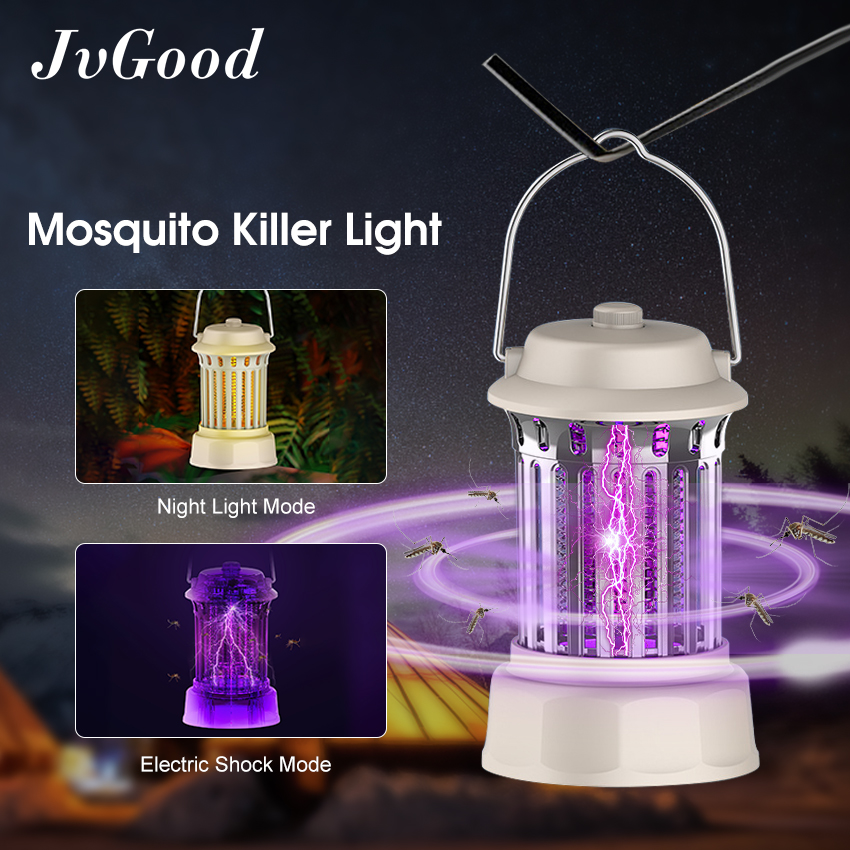 Jvgood Đèn diệt muỗi muỗi UV Killer đèn đêm Đèn cắm trại cầm tay điện muỗi điều khiển đèn đèn đuổi muỗi muỗi tự động bẫy muỗi côn trùng Vợt muỗi điện cho hộ gia đình trong nhà ngoài trời