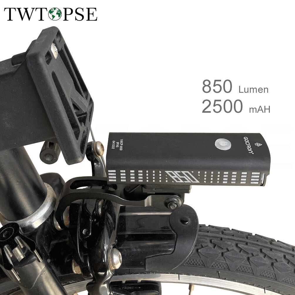 Đèn xe đạp twtopse 400 lumen có giá đỡ cho brompton đầu xe đạp gấp đèn chiếu phía trước đèn 2500mah đèn usb led cho 3 sáu mươi