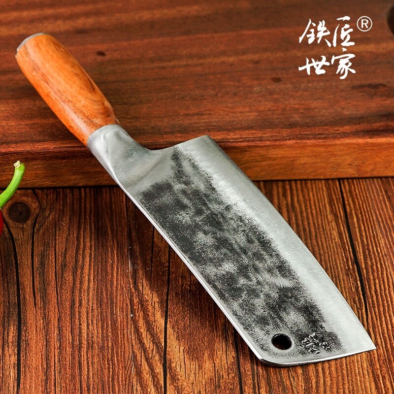 Gambar Blacksmith family household chopper manual forging ms slicing knife knifeknife chop osteotome suit