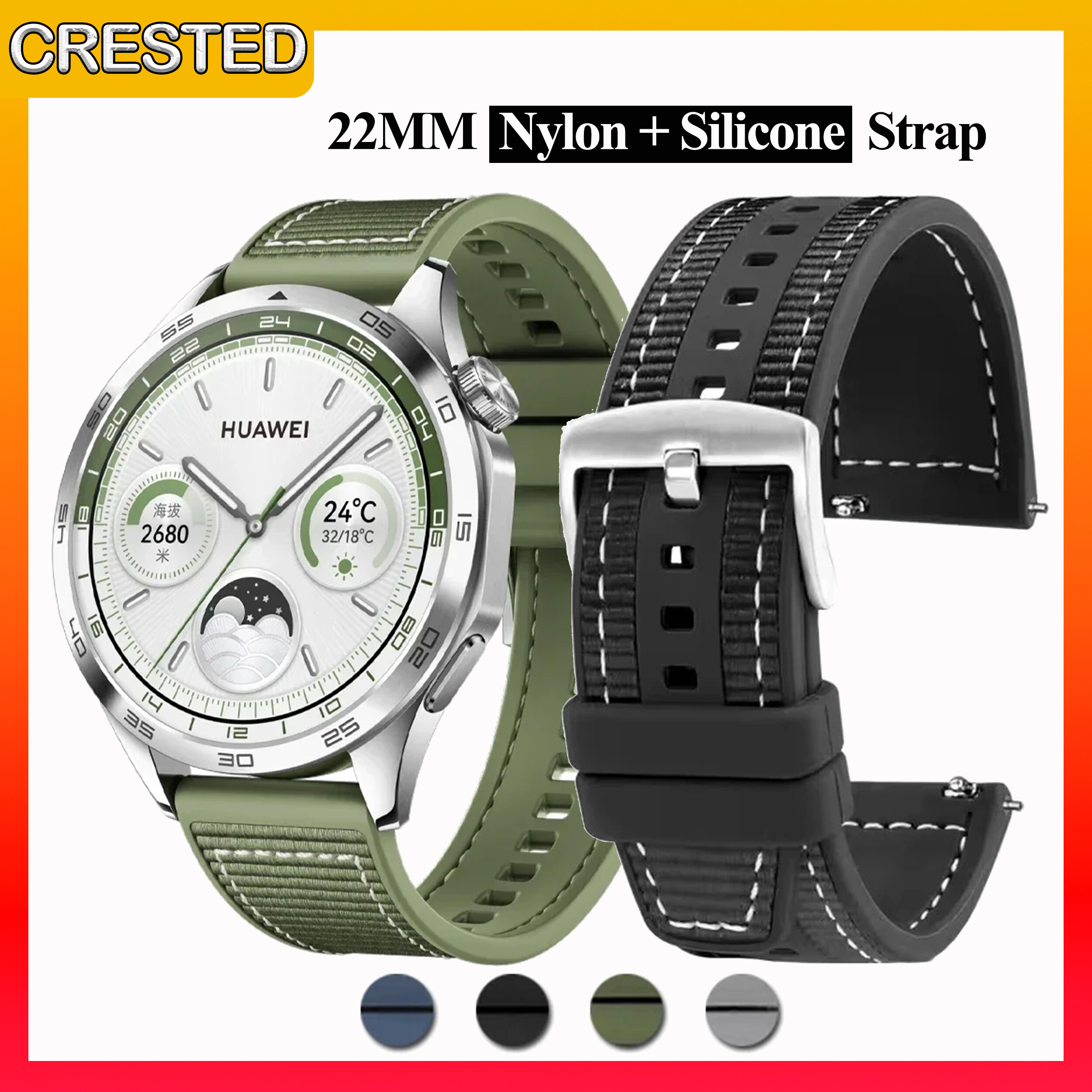 22mm Strap for Huawei Watch GT 4 Pro 48mm GT 4 3 2 46mm Composite Strap