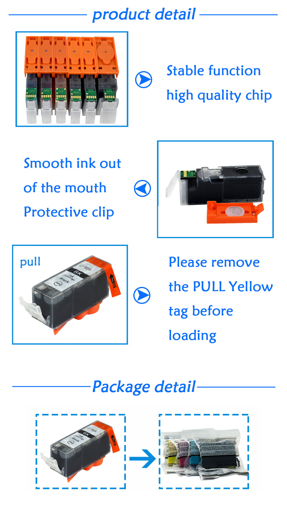 compatible ink cartridge For canon PGI-725 CLI-726