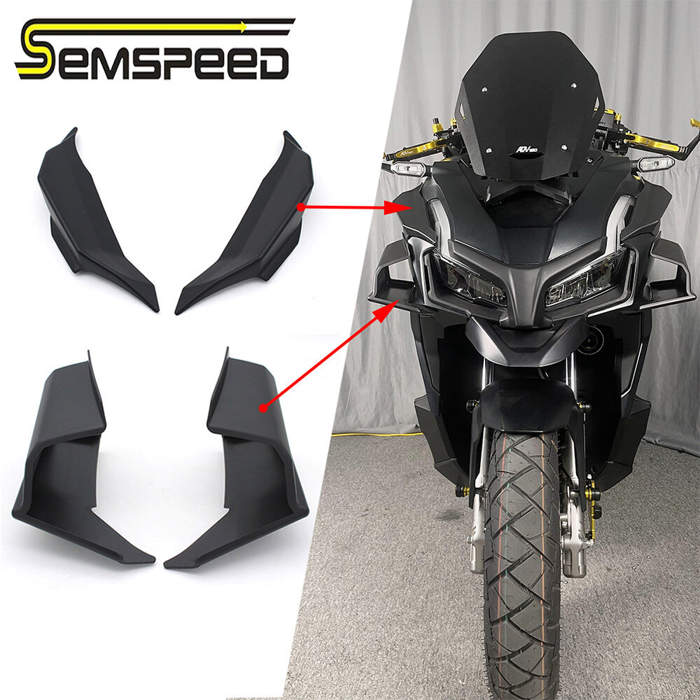 SEMSPEED Motorcycle Side Wind Winglet Spoiler Fairing Headlight Eyebrow