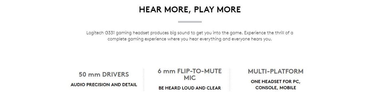 Logitech G331 Gaming Headset with Flip-to-Mute Mic for Playstation 4, Xbox One and Nintendo Switch 13 0ede60507b823b75aa109075853cc3ce