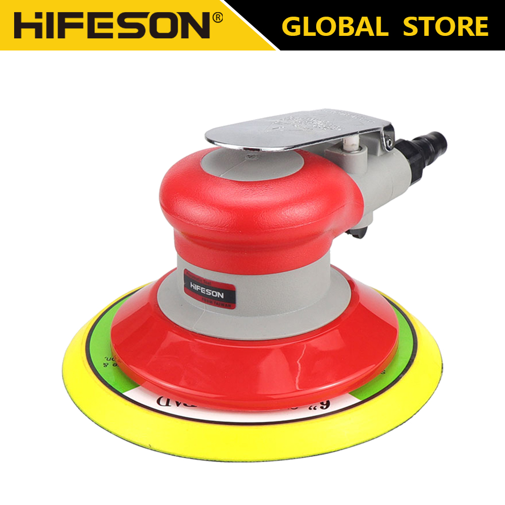 Hifeson máy chà nhám quỹ đạo khí nén 5 inch 6 inch máy chà nhám khí 125mm 150mm dụng cụ đánh bóng dụng cụ máy chà nhám xe hơi chuyên nghiệp