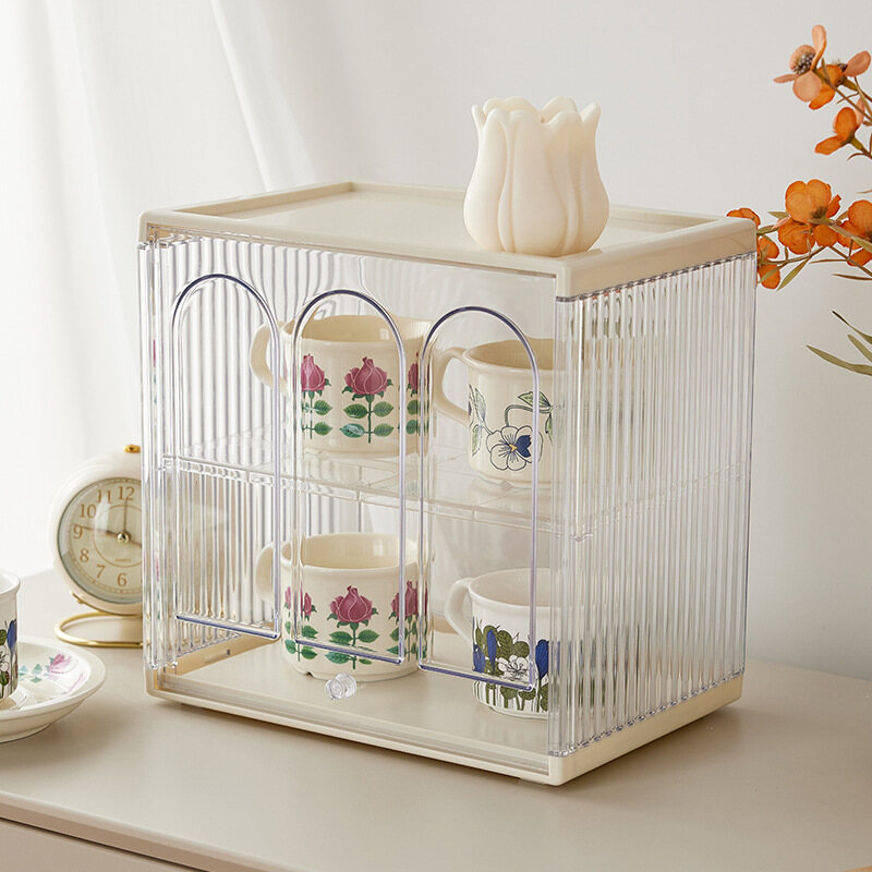 Gambar New Product Cup Storage Rack Desktop Coffee Cup Tea Cup Glass Cup Water Cup Holder Transparent Acrylic Storage Box