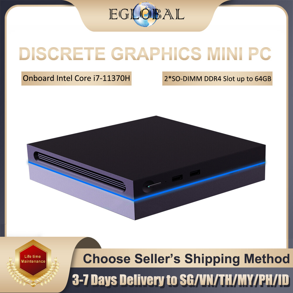 Eglobal Super Pocket Mini PC 11th Gen 14nm Intel Core i7-11370H 4 cores Nvidia MX450 GDDR6 MAX 64G DDR4 1TB NVME SSD PCIE Windows11 Gamer Computer gaming pc for Design office home ราคา 26,557 บาท*ส่งฟรี