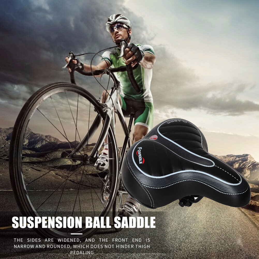 Road Bike Saddle-Mountain Road Bike Soft Seat Comfortable Shockproof Saddle Replacement Bicycle Accessory
