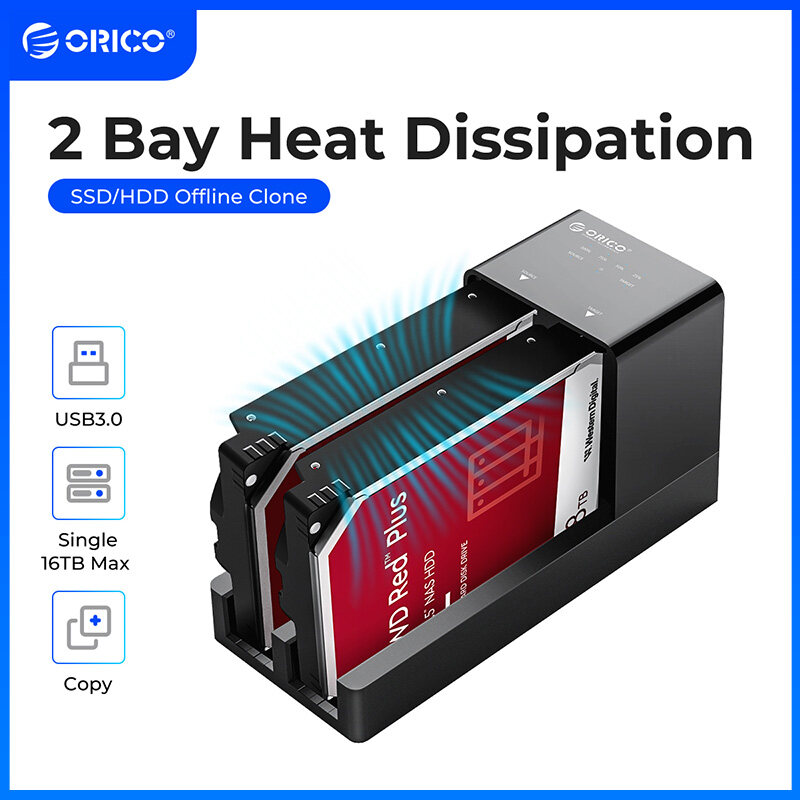 ORICO Ổ Cứng Gắn Ngoài USB 3.0 Sang SATA Trạm Nối 5 Khoang Với Máy Sao Chép, Chức Năng Nhân Bản Ngoạ