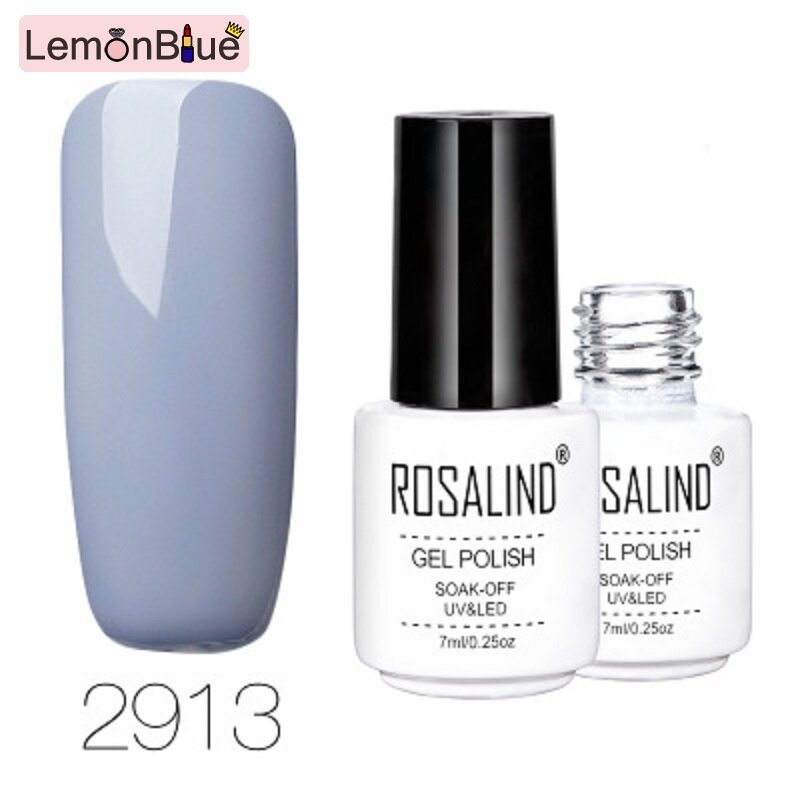 Gambar LemonBlue 7ml Pure Color Soak Off UV Gel Grey Serise Nail Polish Long lasting No Small Nail Art Gel Varnish Lacquer Manicure Tools
