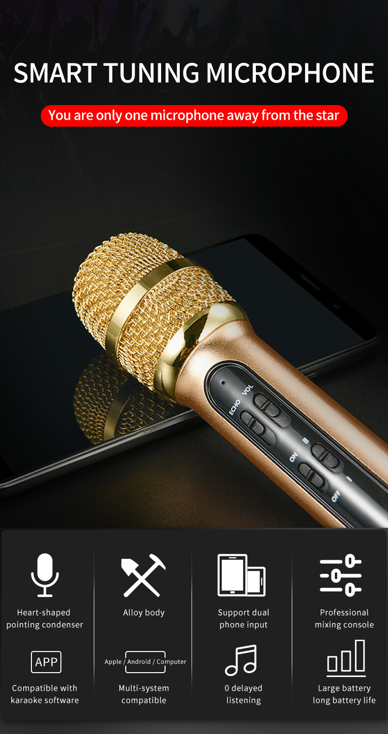 handheld microphone with built in speaker