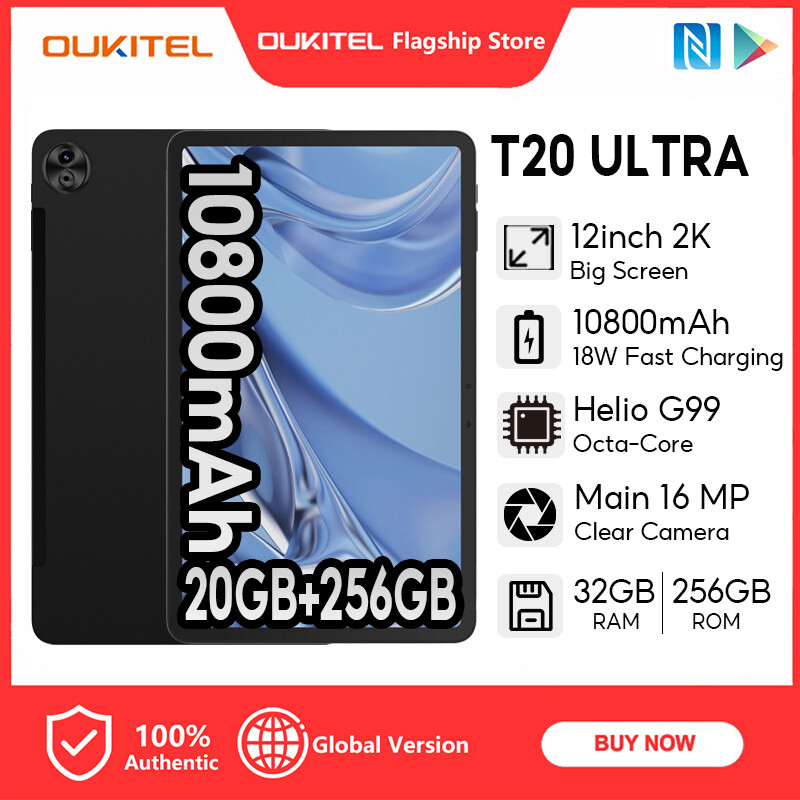 DOOGEE T20 Ultra Tablet 12" 2.4K - 32GB+256GB (esp. 2TB) Helio G99 - Android 13 - Batteria 10800mAh - 4G LTE