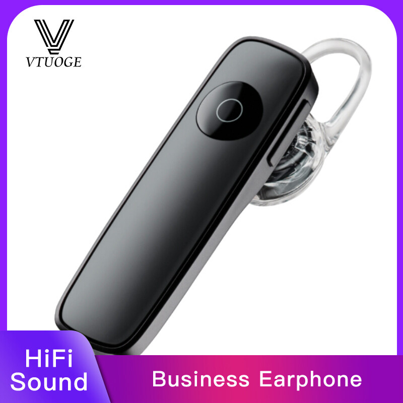 VTUOGE M165 Mini Bluetooth Earphone Stereo Bass Earbuds Handsfree Earloop headphone Wireless Headsets Earpiece With Mic For All Smart Phones