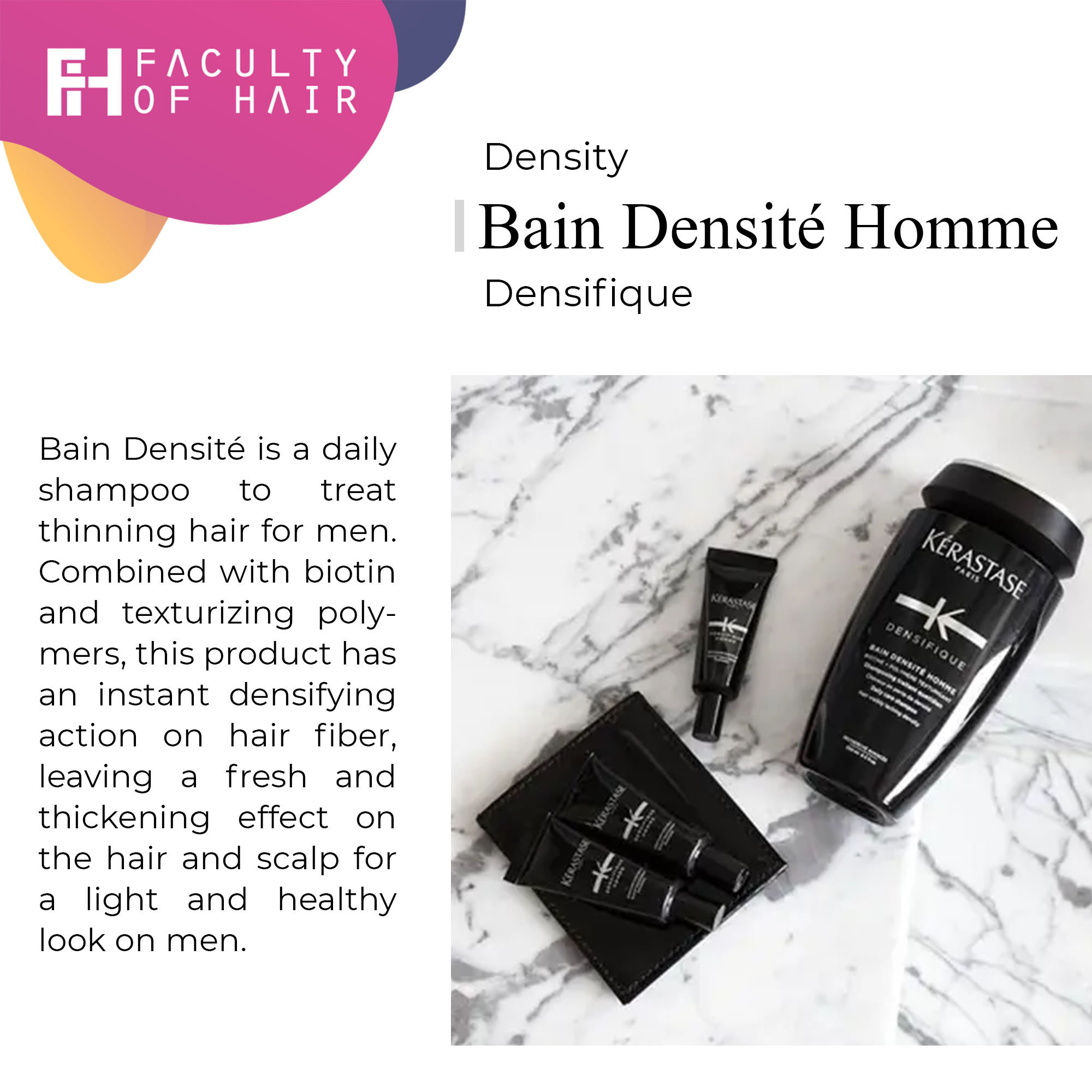 Kerastase Densifique Bain Densite Homme Shampoo - 1000ml