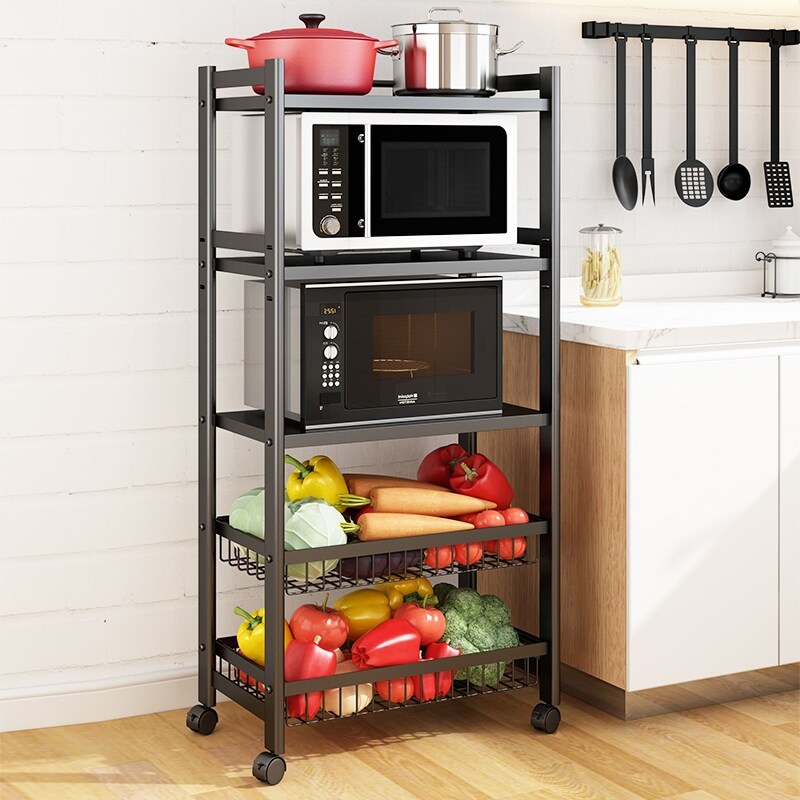 Gambar Kitchen basket shelf floor multi storey multi purpose household fruit vegetables receive basket put food storage shelves