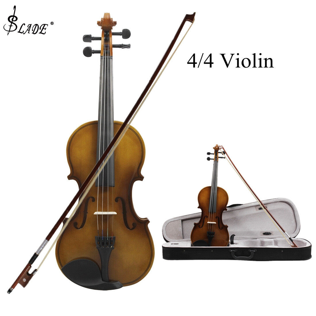 Slade 4/4 đàn violon cổ điển phong cách cổ điển fiddle cho violin người mới bắt đầu với trường hợp &