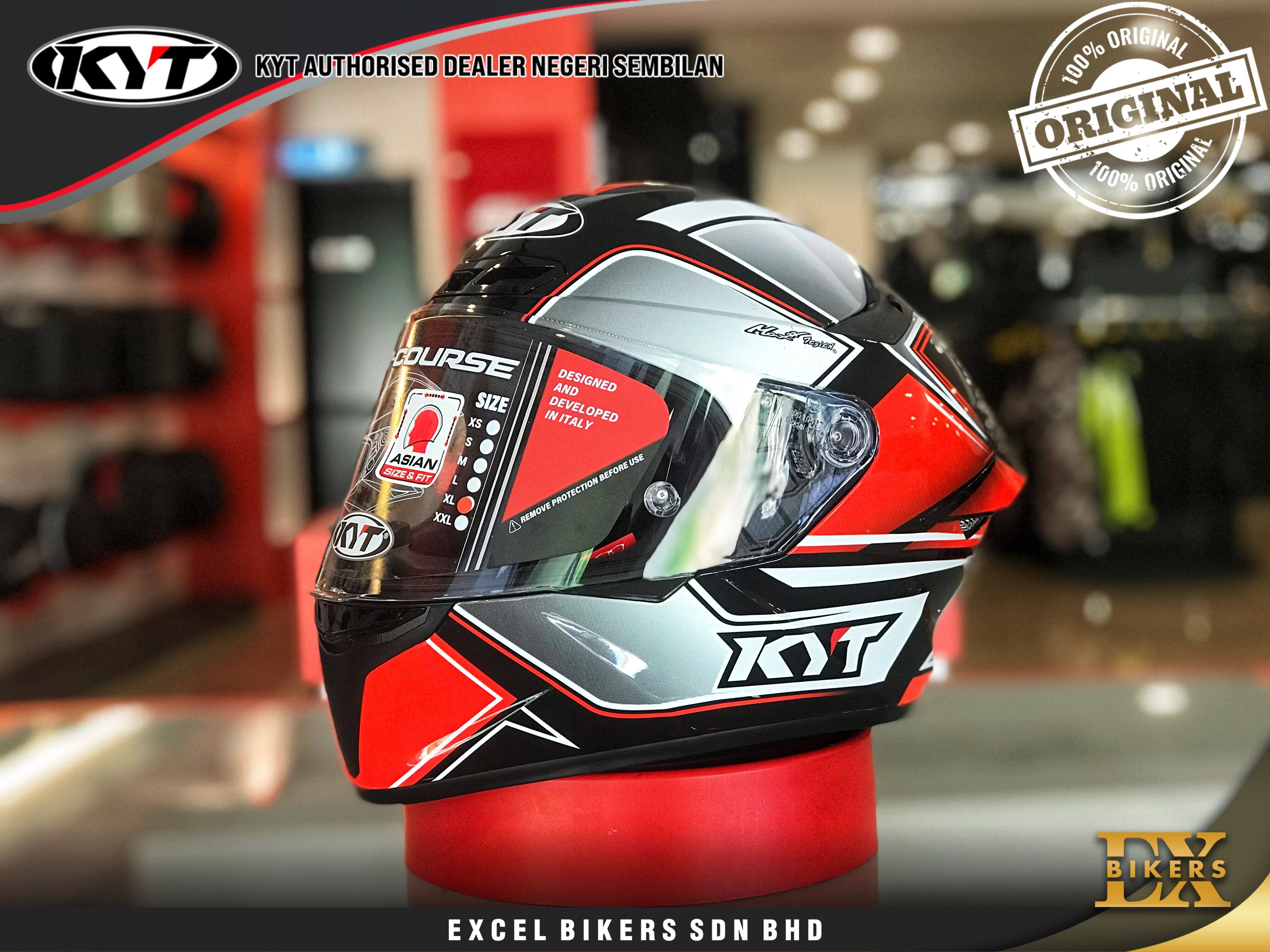 KYT HELMET TT COURSE TOURIST RED/Full Face Helmet Motorcycle