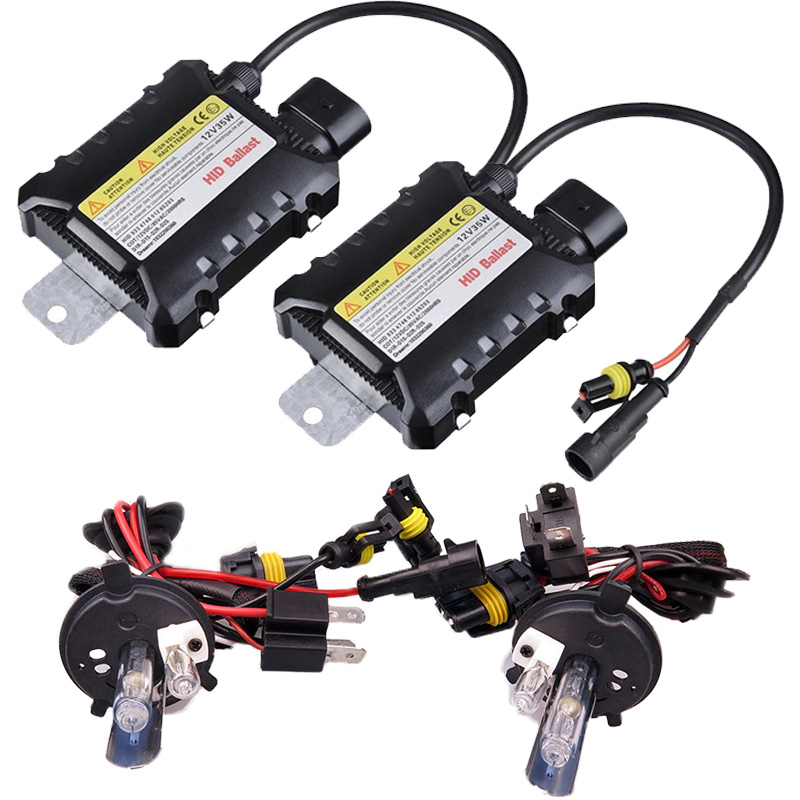 Đèn xenon và halogen chất lượng cao 35w tích hợp đèn pha xe hơi + bộ tải điện đèn pha thích hợp cho giao diện h4 9004 9007 h13 phổ thông phụ tùng ô tô