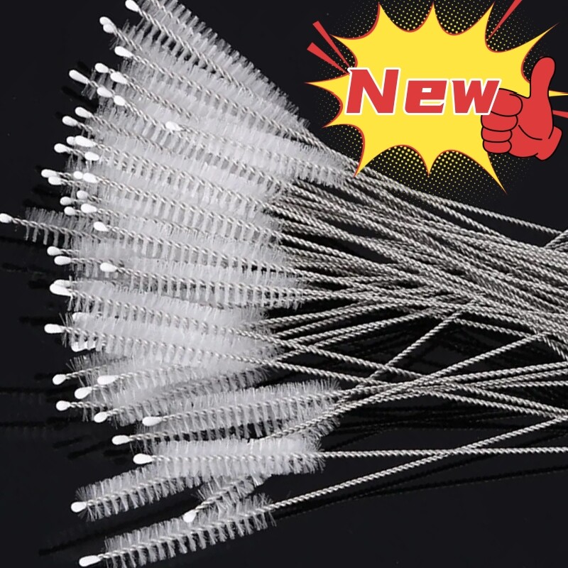 5/10PCS Drinking Straw Cleaning Brush Kit Straw Tube Pipe Cleaner Nylon Stainless Steel Long Handle Cleaning Brushes for Straw