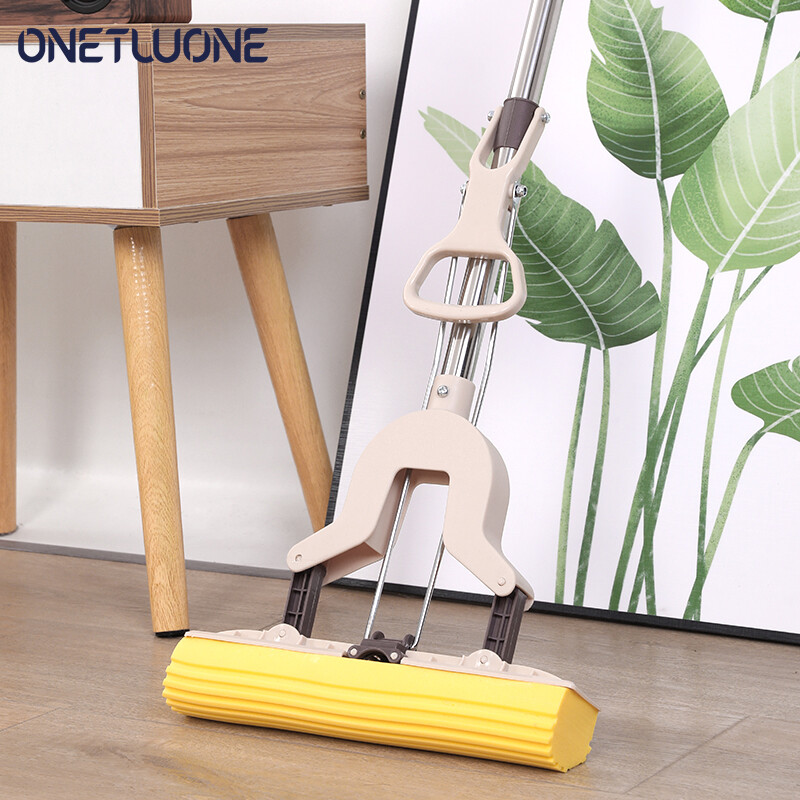Onetwone 28CM Sponge Mop Water-Absorbent Household Floor Mop Stainless Steel Handle Mop Removable Folding Squeezing Mop Cleaning Supplies General Merchandise ราคา 260 บาท*ส่งฟรี