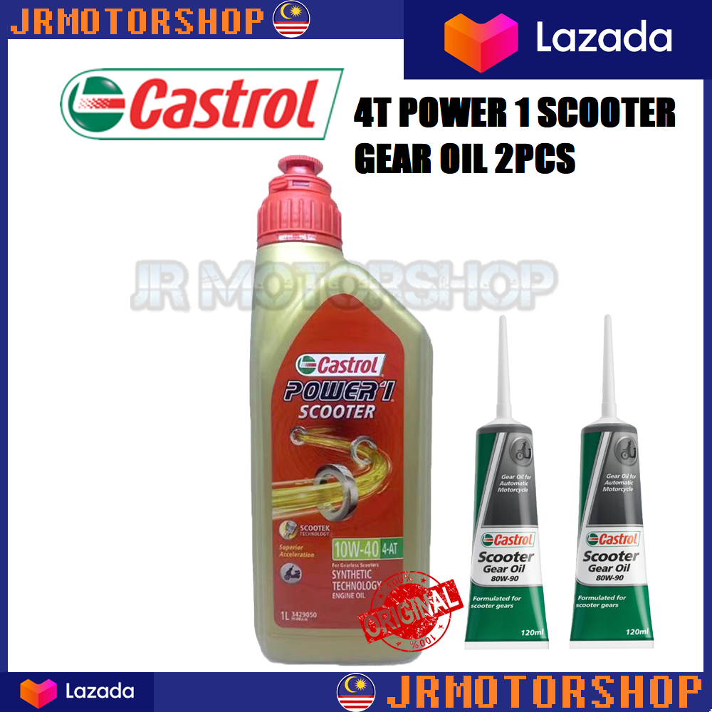 4T Power 1 Scooter 10w40 + Castrol Gear Oil Value Pack