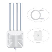 WAVLINK WiFi6 Outdoor Access Point Dual Band 2.4G+5G AX3000 Long Range Outdoor WiFi Mesh Extender with PoE/4x8dBi High-gain Antennas/IP67 Weatherproof Enclosure/Signal Booster Amplifier