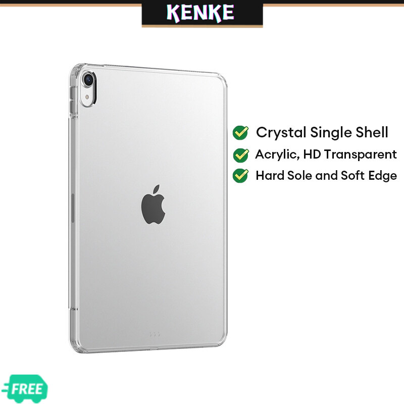 Ốp iPad KENKE HD Ốp Acrylic Trong Suốt HD Ốp iPad Đơn Chống Bẻ Cong Ốp Đơn Cao Cấp Cho iPad 2022 M2 Pro 11 Air 4 Air 5 iPad 7 8 9 Gen 10 Gen 2020 Mini 6 Pro 12.9 2021 case Túi Khí Chống Rơi