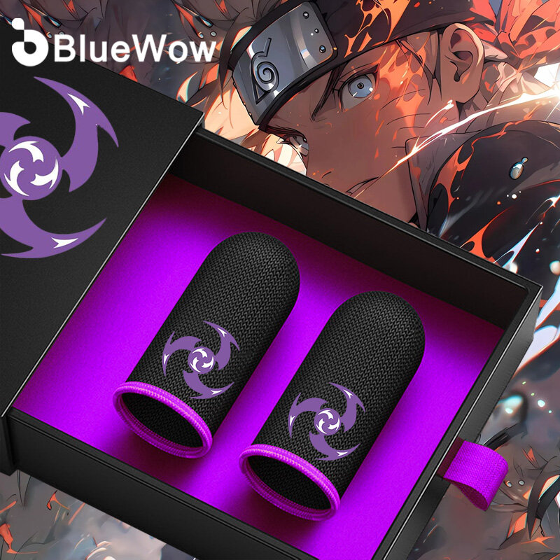 BlueWow Rasengan Customized Black Silver Fiber Gaming Finger Cots with Ultra-sensitive and Silky Feel Are Essential for PUBG Mobile Game Touch Screens ราคา 22 บาท*ส่งฟรี