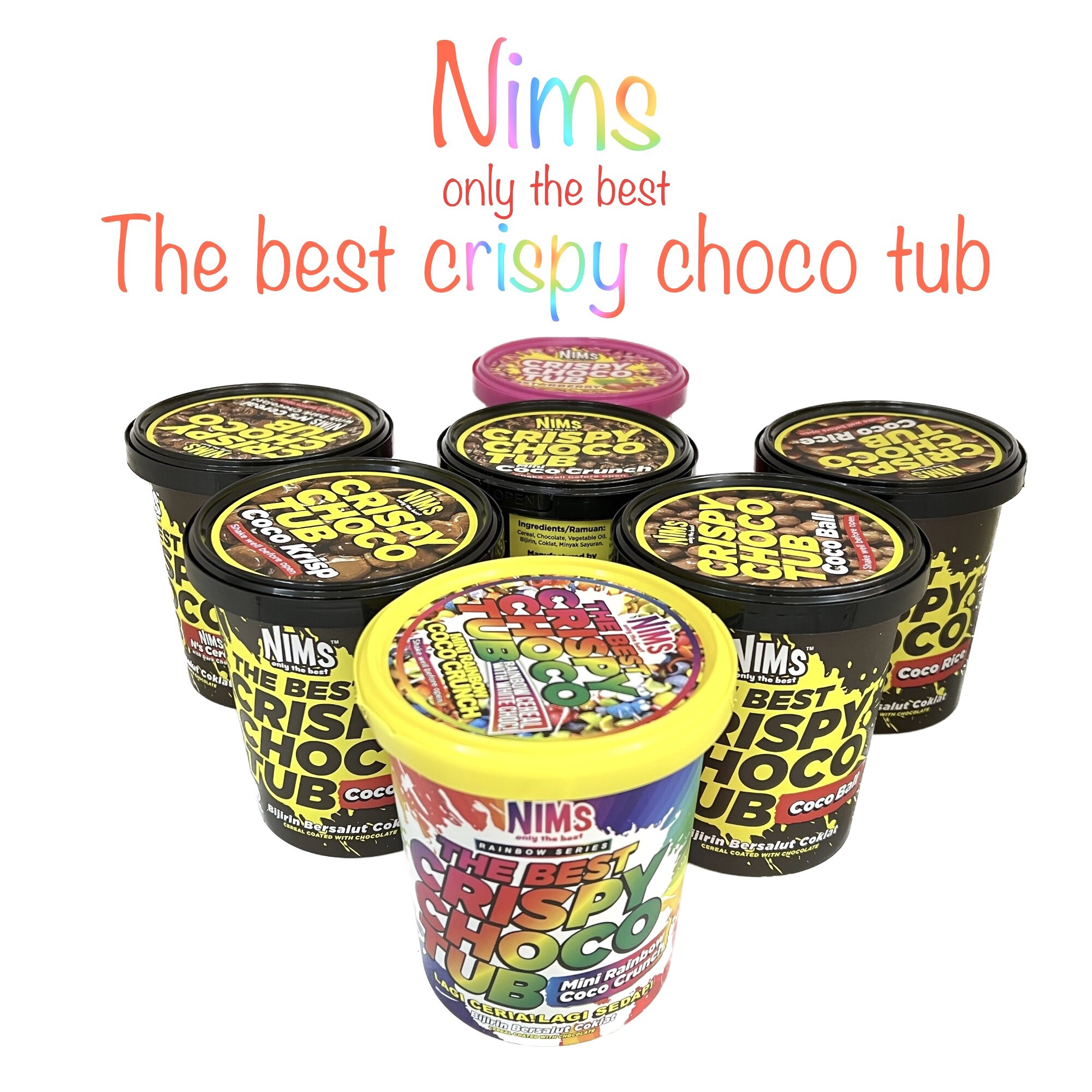 FOODIEMART NIMS Crispy Choco Tub 1x300g - Coco Ball/ Coco Crunch Mini/ Coco  Krisp/ Coco Rice (Coklat