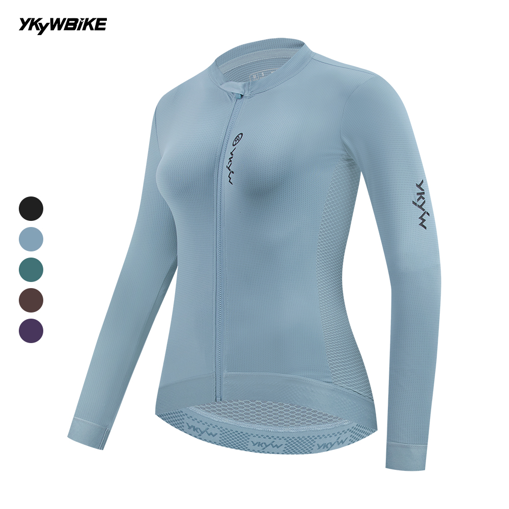 YKYWBIKE Women Thin Breathable Antibacterial Cycling Jersey Sports Tops Bicycles Long Sleeves ราคา 1,189 บาท*ส่งฟรี