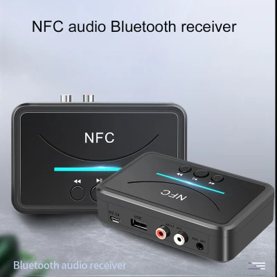 BT200 NFC Bluetooth 5.0 Audio Receiver Wireless Stereo Bluetooth Audio Adapter NFC 3.5mm AUX RCA Music Sound Car Speaker Newest (1)