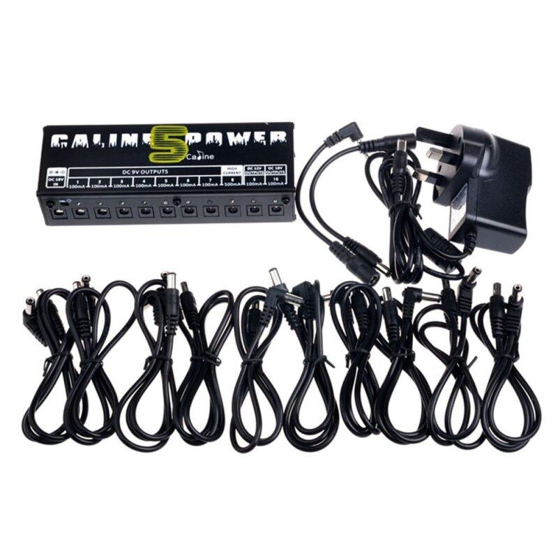 Caline CP-05 Guitar Effect Pedal Power Supply, 9v 12v, 18v 10 Output With UK Plug Malaysia