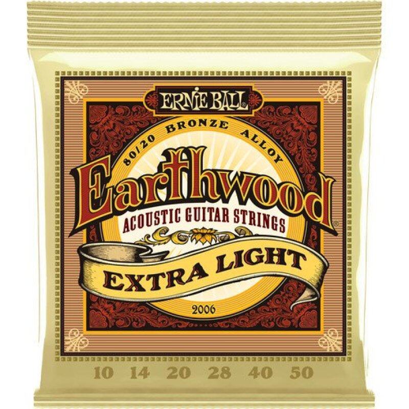 Ernie Ball 2006 Earthwood Extra Light Acoustic Guitar Strings 80/20
Bronze Package (10 - 50) Malaysia