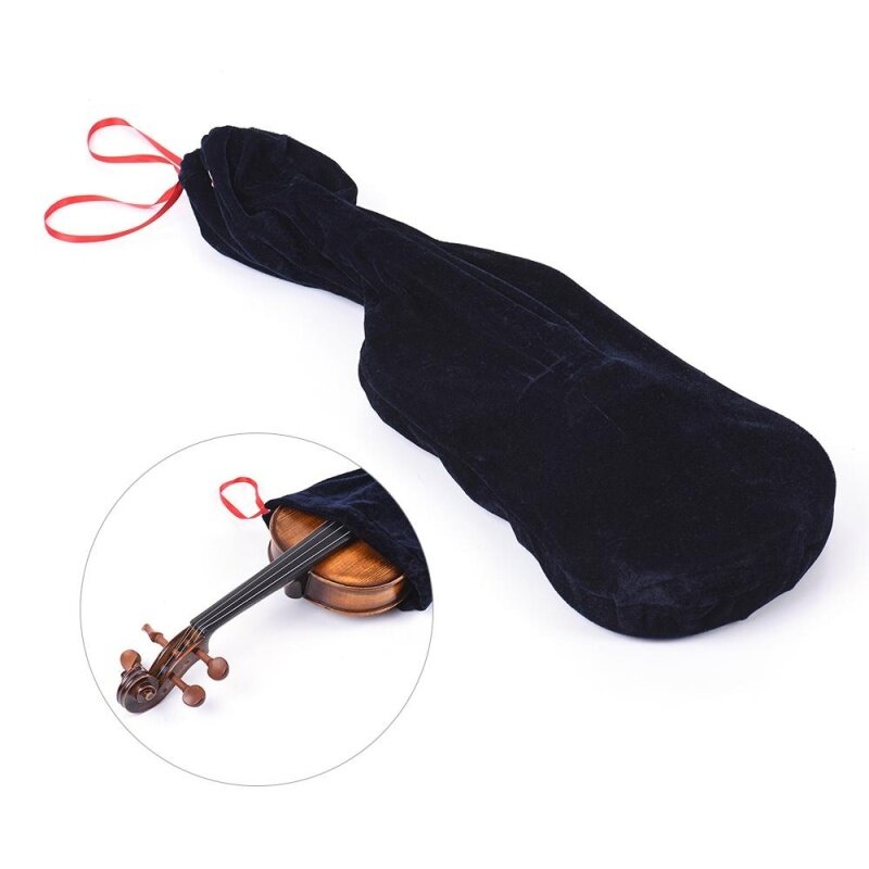 High Quality Satin Fabric Bag Blanket for 1/2 1/4 1/8 Size Violin Fiddle Deep Blue Malaysia