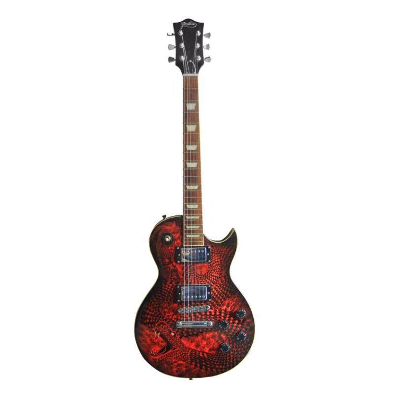 Jaxville Les Paul Style Humbucker Pick up Electric Guitar Comes with Guitar Cable and Pick (Red) Malaysia