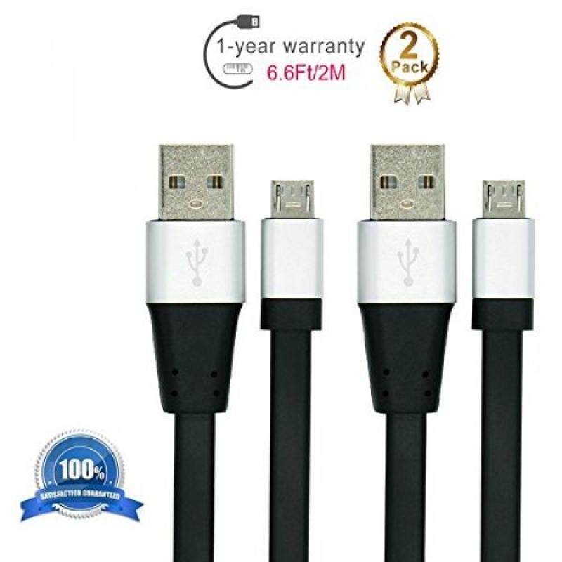 JinLi (2Pack)6.6ft/2m Hi-speed Micro USB Cable USB 2.0 A Male to Micro B Sync & Charging Cable for Android Cellphones, MP3 Players (2-black-2m) Malaysia