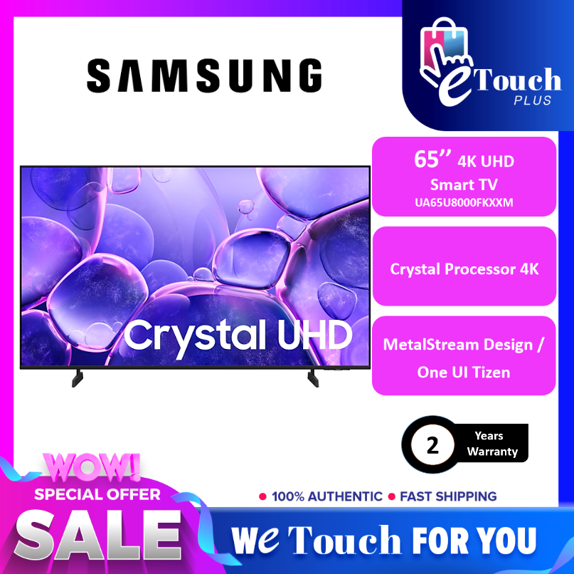 SAMSUNG 65'' inch Crystal 4K UHD Smart Tizen Internet LED TV [ UA65U8000FKXXM UA65U8000F ]