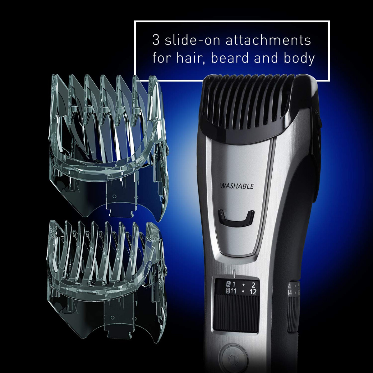 Panasonic ER-GB80-S Multi-Groomer Men’s Trimmer for Beard, Hair and Body Trimmer (Silver)