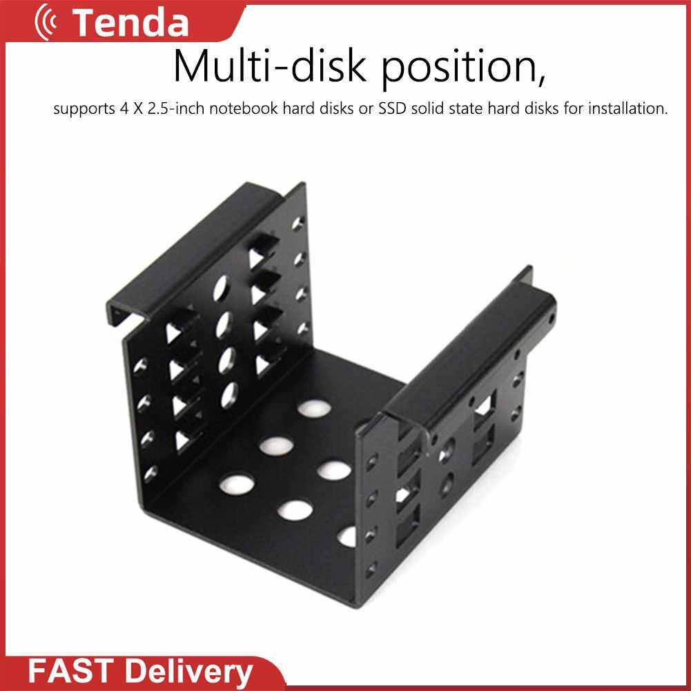 4 Bay 2.5 inch to 3.5 inch SSD Hard Drive Enclosure Caddy Chassis Internal Mounting Adapter Bracket Aluminum Alloy PC Computer Tray Holder - Jenama Tenda Harga 17 Ringgit*Penghantaran Percuma