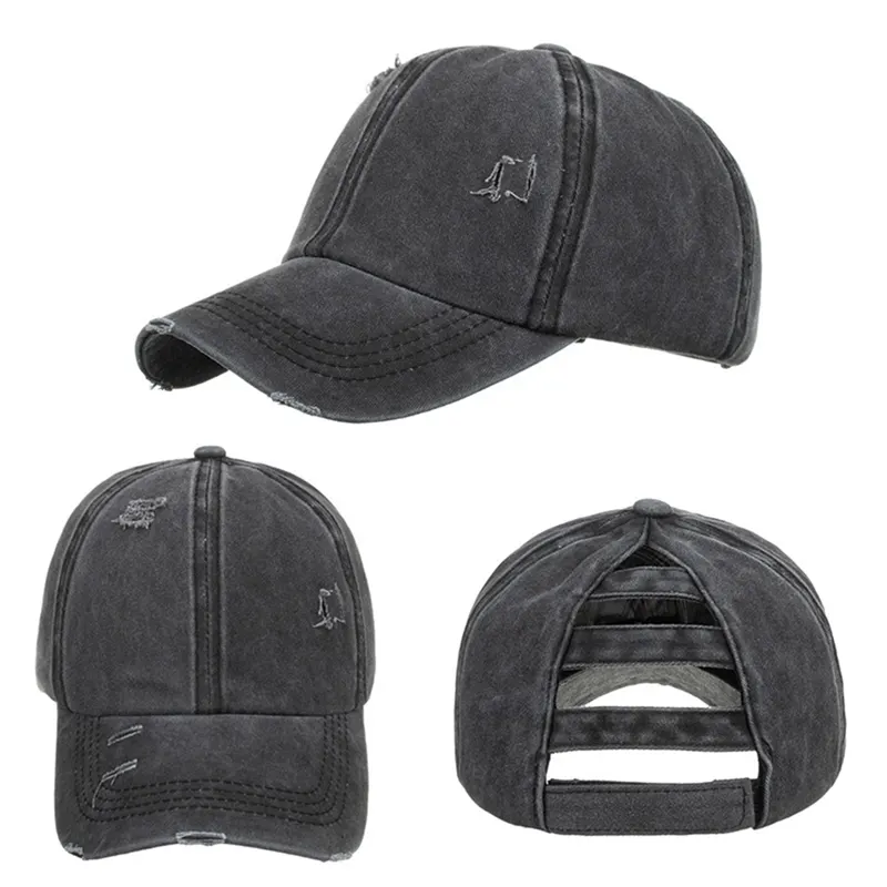 baseball caps with ponytail hole