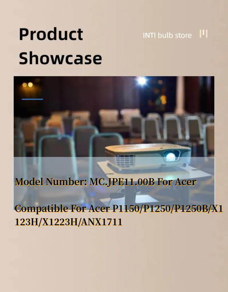 Supermait Projektorlampe MC.JPE11.00B - Ersatzlampe Für Acer P1150/P1250/X1123H