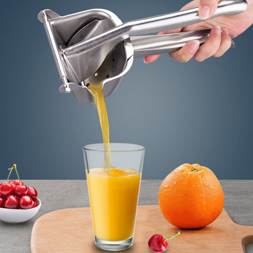 Gambar [PANDHY S] Silver Metal Manual Juicer For Fruit Juice Lemon Juicer Orange Juicer Press Home Multifunctional Juicer