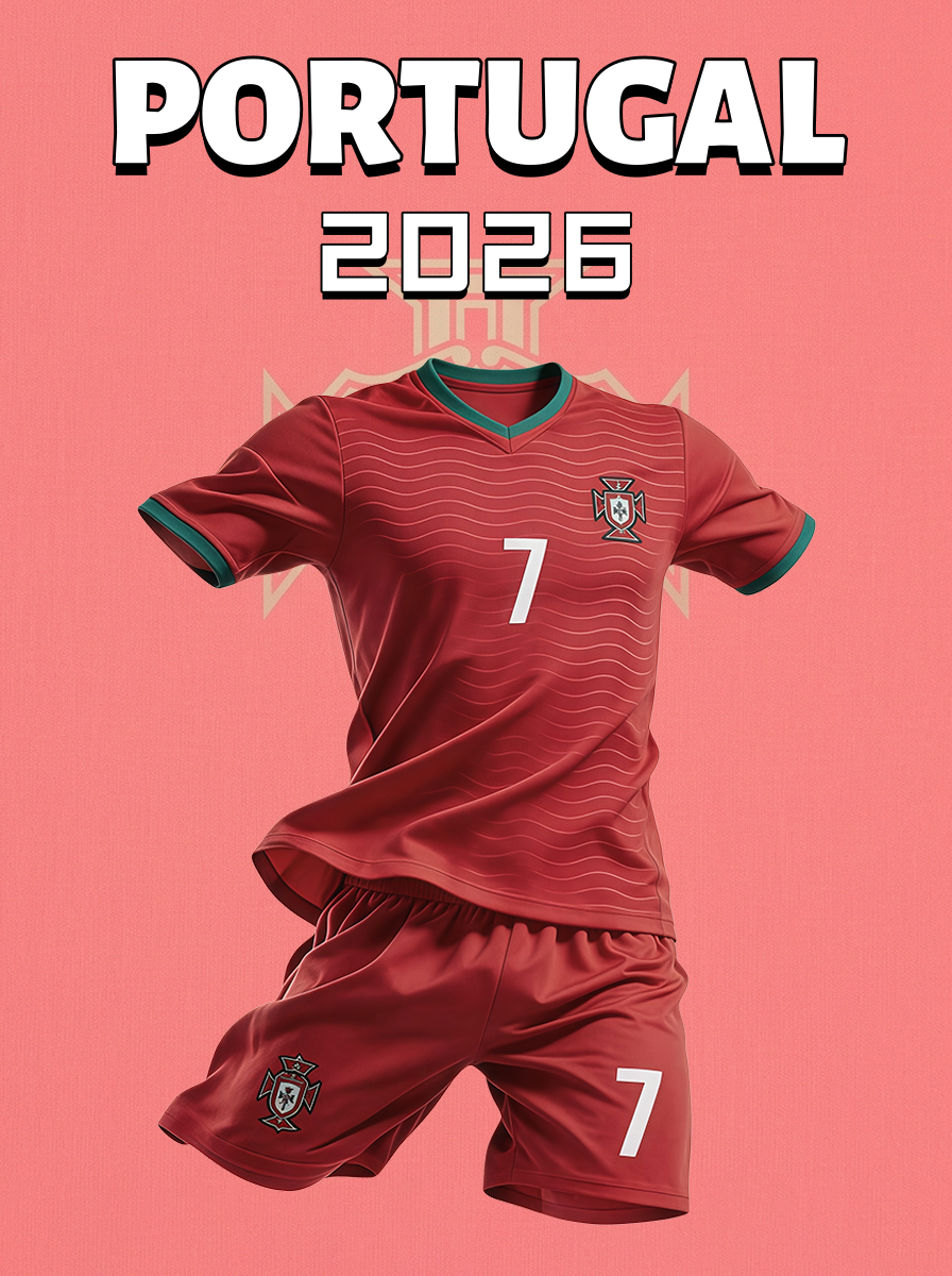 2026 World Cup Portugal National Team Home Soccer Jersey Set – Football Jersey &